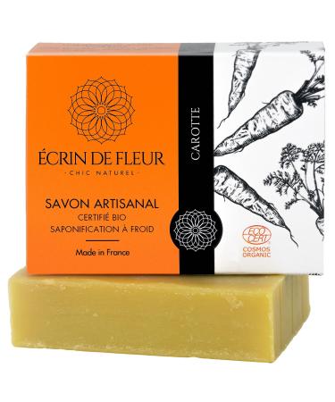  crin de Fleur Carrot Soap for Delicate Skin Organic Handcrafted Soap Cold Processed 1x90g Carrot Soap 100 g (Pack of 1) - Buy Online on GoSupps.com