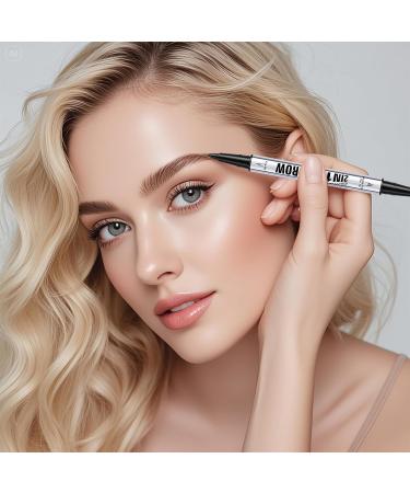  lomdung 2 in 1 Eyeliner and Eyebrow Pen 2 in 1 Eyebrow Pen Liquid Eyebrow Pen Microblading Eyebrow Pencil to Create Natural Eyebrows Dark Brown - Buy Online on GoSupps.com