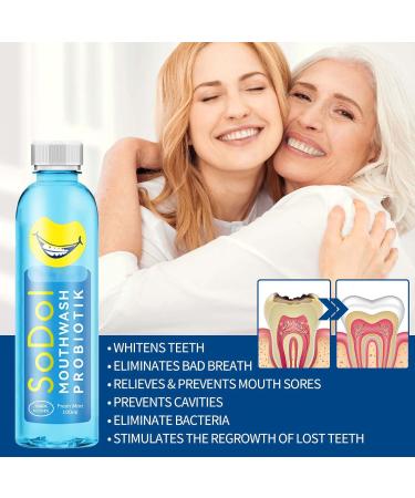 Xirujnfd Shiny Teeth Mouthwash - Teeth Whitening Calculus Removal & Sensitive Teeth Care - Organic Solution for Bad Breath (1PC) - Buy Online on GoSupps.com