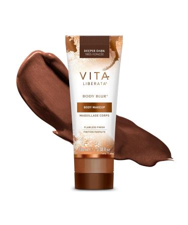 Vita Liberata Body Blur - Deeper Dark Skin Perfecting Leg & Body Makeup Wash Off Instant Tan Radiant Glow & Flawless Finish 100ml