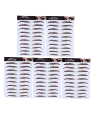 MAGICLULU 10 Pcs Eyebrow Stickers Makeup Eyebrow Sticker Tool Water Proof Water Transfer Paper with Soy Ink 6d