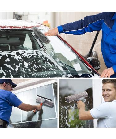 Baban 2 in 1 Squeegee Window Cleaner with 61'' Telescopic Pole - Ideal for Car, Indoor, Outdoor, High Windows - Bendable Head for Easy Cleaning - Includes Elbow and Straight Extension Pole and 2 Pads - Buy Online on GoSupps.com