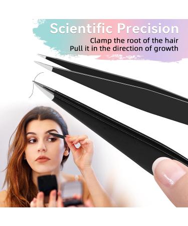 FACEMADE 3-Piece Tweezers Set for Women and Men - Stainless Steel Eyebrow Tweezers, Scissors, and Razor for Facial Hair Removal - Buy Online on GoSupps.com