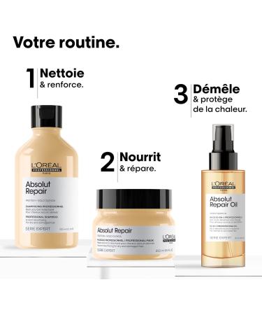 L'Or al Professionnel Absolut Repair Gift Set Repairing Routine Dry & Damaged Hair 10-In-1 Shampoo + Mask + Oil Trio Serie Expert Limited Edition - Buy Online on GoSupps.com