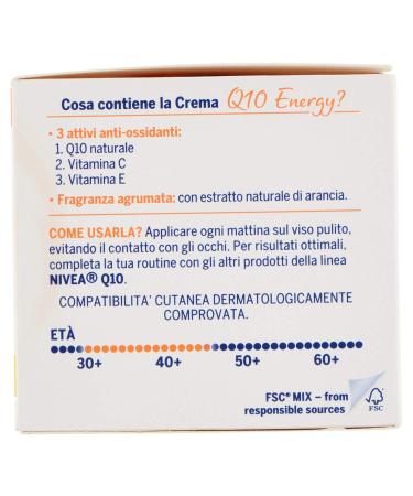 NIVEA Q10 Anti-Wrinkle Day Energy Cream 50ml | Best Face Creams & Masks for Youthful Skin - Shop Internationally - Buy Online on GoSupps.com