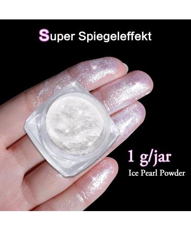 Bishengyf 6 Chrome Glitter Powder - Mirror Effect Chrome Pigments for Stunning Nail Art | International Shipping Available - Buy Online on GoSupps.com