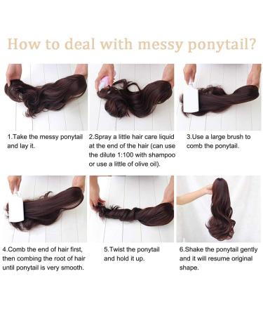 Ponytail Extension Clip in 18-20 Inch Long Wavy/Straight Wrap Around Hairpiece Light Blonde Mix Bleach Blonde - Curly Claw Style for Women/Girls - Buy Online on GoSupps.com