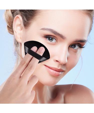 6PCS Velour Soft Triangle Powder Puffs for Face Contouring and Makeup - Set of 6 in Black/Pink/Skin Color - Buy Online on GoSupps.com