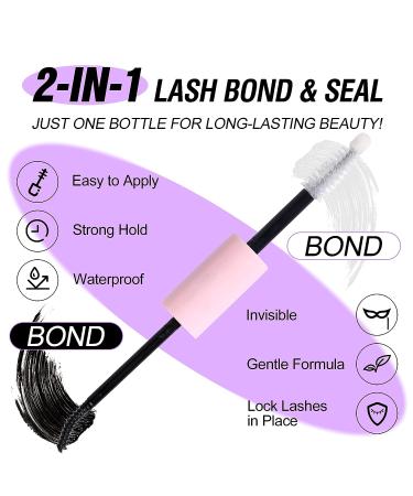 DIY Eyelash Extension Kit with Strong Glue - Wispy Lash Clusters - False Lashes Set C13 - Buy Online on GoSupps.com