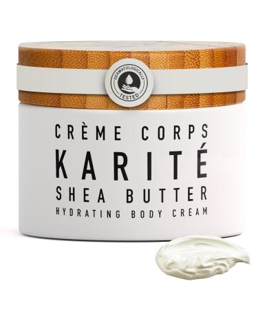 Karite Cre me Corps Shea Butter Body Cream | Hydrating Moisturizer for Dry & Sensitive Skin | Dermatologist-Formulated and Approved | Cruelty-free & Hypoallergenic for all Skin Types 5.5 Fl Oz (Pack of 1)