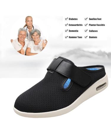 Women's Non Slip Wide Width Orthopedic Shoes - Memory Foam, Bamboo Fiber, Anti-Slip, Comfortable - Black, Size 5.5 - Buy Online on GoSupps.com