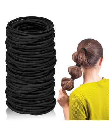 Hanyousheng 100 pieces of hair tie girl black hair tie without metal small elastic hair bands for ponytail holder for thick heavy and curly hair for women girls - Buy Online on GoSupps.com
