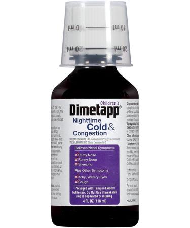 Dimetapp Nite Cold & Congestion 4oz - Fast Relief for Cold Symptoms - Buy Online on GoSupps.com