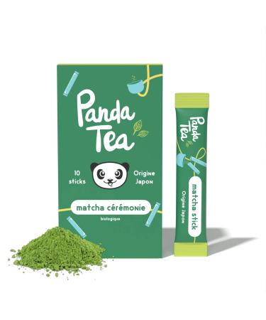 Panda Tea Panda Tea Organic Ceremony Matcha Tea | Japanese Origin | 10 Sticks of Green Tea Powder Ideal For Your Drinks