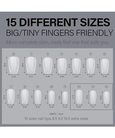 Nikoko Medium Coffin Gel Nail Tips 300pcs - Pre-shaped Full Cover Matte Acrylic Soft Gel Tips for DIY Nail Extensions - Buy Online on GoSupps.com