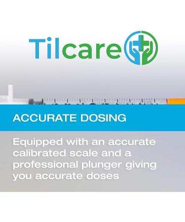 Tilcare U40 Pet Insulin Syringes 29G 0.5cc 12.7mm 100-Pack - Latex-Free Diabetic Syringes - Ultra Fine Sterile Medical Syringe for Diabetes - Buy Online on GoSupps.com