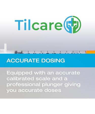 Tilcare Ultra-Fine Insulin Syringes 29G 1cc 1/2 inch - 100 Pack | Latex-Free & Sterile Diabetic Syringes - Individually Blister Packed - Buy Online on GoSupps.com