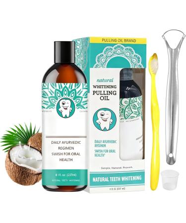 Mouthwash - 237 ml of natural alcohol-free mouthwash for cleaning teeth | with tongue scraper and toothbrush for oral hygiene health and repairing dry teeth - Buy Online on GoSupps.com
