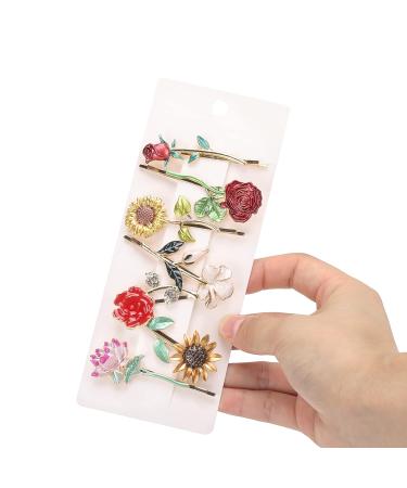Blonde Flower Metal Hair Accessories - 7 Pcs Bobby Pins for Women and Girls - Buy Online on GoSupps.com
