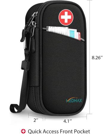 MEDMAX Insulin Cooler Travel Case with Ice Packs - Water Resistant Diabetic Medication Organizer Bag for Insulin Pen and Supplies (Black) - Buy Online on GoSupps.com