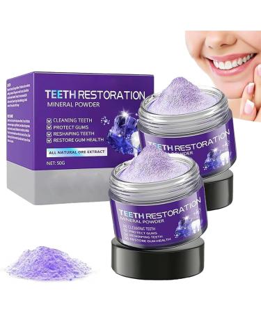 2PC Mineral Powder for Tooth Restoration, GarageLine Mineral Powder for Teeth, Mineral Powder for Teeth, Mineral Powder for Tooth Restoration, Protects Gums