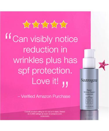Neutrogena Rapid Wrinkle Repair Moisturizer SPF 30 - Anti-Aging & Sun Protection (1 fl oz) - Buy Online on GoSupps.com