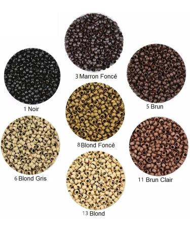 500pcs 2.5mm Copper Nano Rings Beads Hair Extension Nano Rings Beads (Light Brown) 500pcs Light brown - Buy Online on GoSupps.com