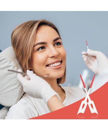 Skhaovs 230-Piece Double-Sided Soft Silicone Interdental Brushes & Toothpicks for Effective Tooth Cleaning - Light Red - Buy Online on GoSupps.com