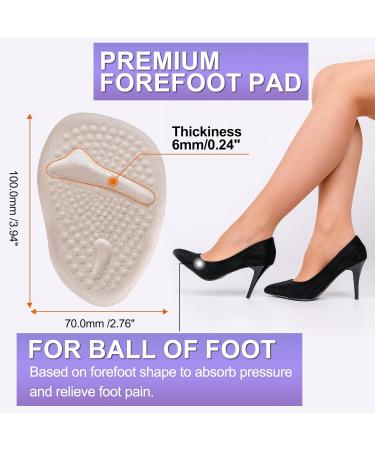 6 Pairs Women's Gel Ball of Foot Cushions Metatarsal Pads for High Heels - Invisible Support for All-Day Comfort and Pain Relief - Buy Online on GoSupps.com