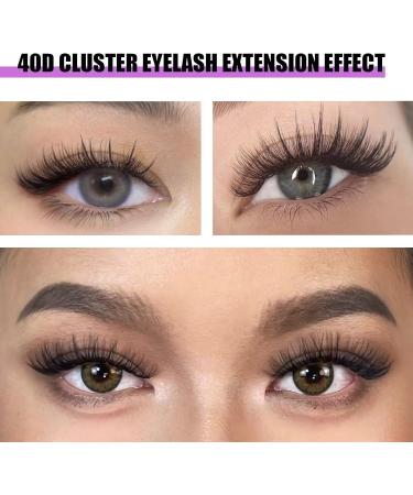 240pcs 40D 0.07 D Curl Cluster Eyelash Extensions 11mm - Soft Individual Lashes for DIY Eyelash Extension at Home - Buy Online on GoSupps.com