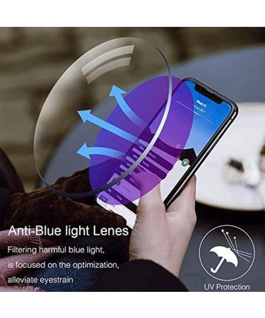 Clarkod Sapphire High Hardness Anti-Blue Glasses for Ages 55-59 | Progressive Lenses | Stylish Black Frame - Buy Online on GoSupps.com