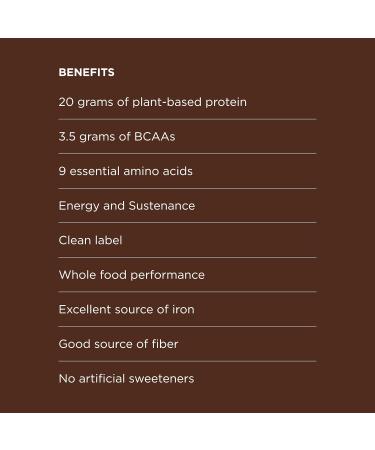 Protein Powder Chocolate Cacao - 20g of Vegan Plant-Based Protein Mix - Non-GMO Non-Dairy Gluten-Free - 3.5g of BCAAs - 9 Essential Amino Acids - 30-Day Supply - 2 Bag 30 Servings Chocolate Cacao 1.25 Pound (Pack of 2) - Buy Online on GoSupps.com