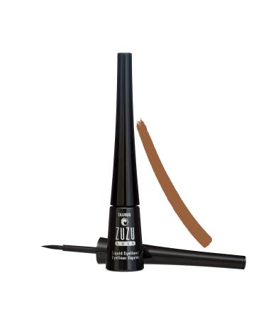 ZUZU LUXE Precision Liquid Liner (Taureg - Medium Brown/Matte)  Liquid Eyeliner featuring a fine calligraphy tip  quick-drying  water resistant. Natural  Paraben Free  Vegan  Gluten-free Cruelty-free  Non GMO  0.1 oz.