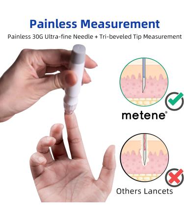 Metene Twist Top Lancets 30 Gauge 310 Count - Sterile Diabetic Lancets for Blood Sugar Test - Dark Blue - Buy Online on GoSupps.com