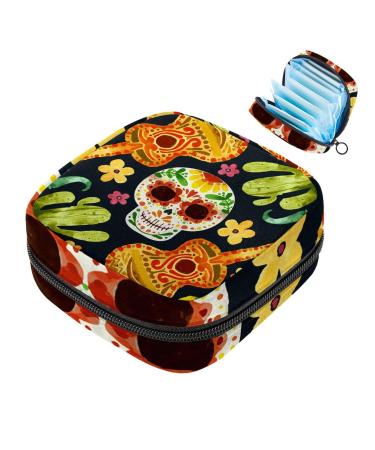 Women's binding-up bags Totkopf and guitar ladies tampon storage bag Tampon storage bag zip pockets menstrual tied bags multi03