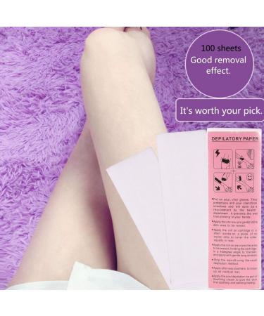 Great Tangle 100 Professional Hair Removal Wax Strips - Nonwoven Fabric Papers for Leg Hair Removal - Depilatory Beauty Tool - Buy Online on GoSupps.com