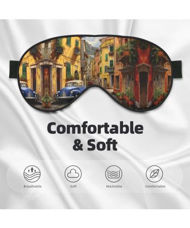 Buy Italian Street Print Unisex Sleep Eye Mask - Soft Comfort Eye Shade for Travel Yoga & Shift Work | Perfect for Relaxation - Buy Online on GoSupps.com