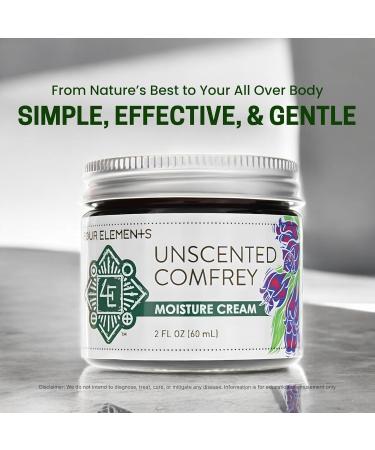 Four Elements 4E Unscented Comfrey Moisture Cream Deeply Moisturize and Nourish your Skin Certified Organic 2 OZ - Buy Online on GoSupps.com