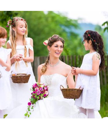 Willbond 48 Pcs Flower Crown Headbands for Women and Girls - Floral Garland Wreath for Wedding, Festival, and Photography Props - Buy Online on GoSupps.com