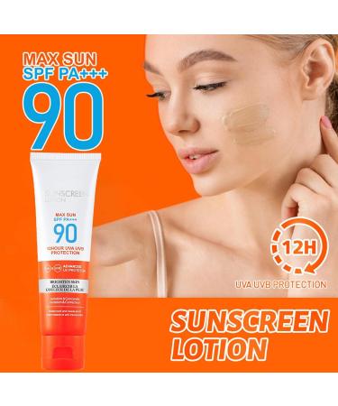 Face Sunscreen SPF 90 Oil Free Natural Broad Spectrum Sunscreen Protector for Face and Body - Face Sunscreens for Most Skin - Screen Fulenyi - Buy Online on GoSupps.com