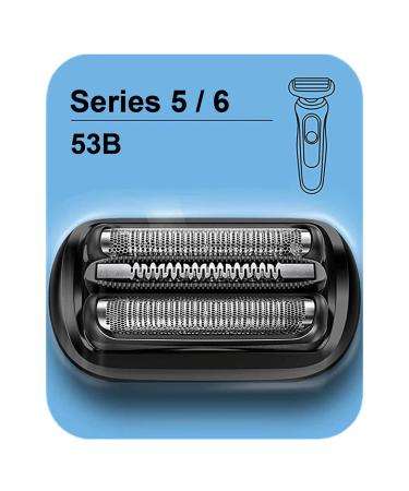 Series 5/6 53B Replacement Head for Braun Electric Foil Shaver Compatible with New Generation Braun Razors 5020cs 5018s 5035s 5049cs 5050cs 6020s 6040cs 6075cc 6072cc 6090cc (1 Count)