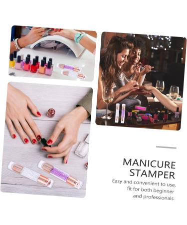 minkissy 4 Pcs Nail Stamp Silicone Nail Art Printer Silicone Nail Pen Nail Art Stamper Kit Silicone Nail Tools French Manicure Stamp Diy Manicure Tool Double Head Purple Silica Gel Die 11.5X2X2CMx2pcs Purple Transparent Colorx2pcs - Buy Online on GoSupps.com