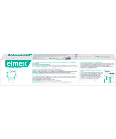  ELMEX ELMEX - Elmex Sensitive Original Toothpaste 0% Colorants - Sensitive Teeth Painful Gums Enamel Protection - 75 ml - Buy Online on GoSupps.com