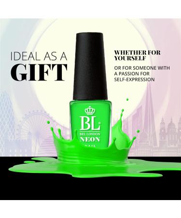 BL Neon Nail Polish Set - 6 Pack Nail Varnish Set with Neon Nail Polish Colors - Quick Dry & Long Lasting Neon 10 ml (Pack of 6) - Buy Online on GoSupps.com