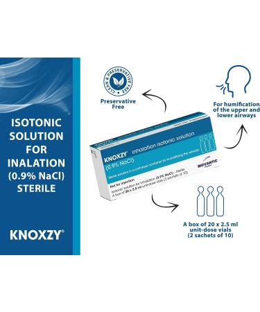 KNOXZY Isotonic 0.9% Sodium Chloride Inhalation Saline Solution - 20 x 2.5ml Vials - Pharmaceutical Grade - Buy Online on GoSupps.com