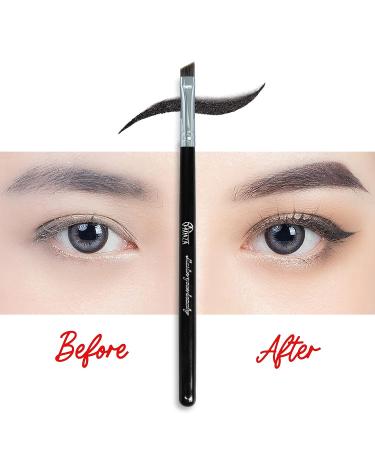Adaza Premium Makeup Brushes Set - Angled Eyeliner, Slanted Flat Concealer, Foundation Brush - Cruelty-Free Synthetic Bristles - Beauty Cosmetic Tools - Buy Online on GoSupps.com