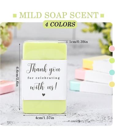 60 Mini Soap Favors Gift Set - Small Scented Bars for Hands & Body - Moisturizing Bath Soaps in Organza Bags for Baby Shower, Bridal Shower, Wedding, Birthday Party - Buy Online on GoSupps.com