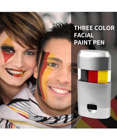 Zunishaone National Flag Face Paint | Black Red Yellow Skin Paint Stick - Temporary Fan Makeup | Pencils Face Markers Body Makeup Party Sport - Buy Online on GoSupps.com