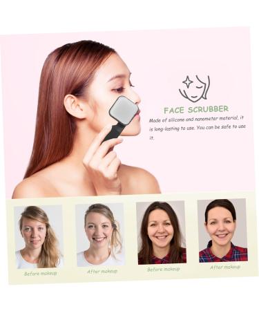 DRESSOOS Square Facial Cleansing Brush Face Wash Brush Face Exfoliator Face Washing Brush Exfoliating Facial Brush Facial Scrub Skin Care Face Brush Silica Gel Scrubber Cosmetic Man - Buy Online on GoSupps.com