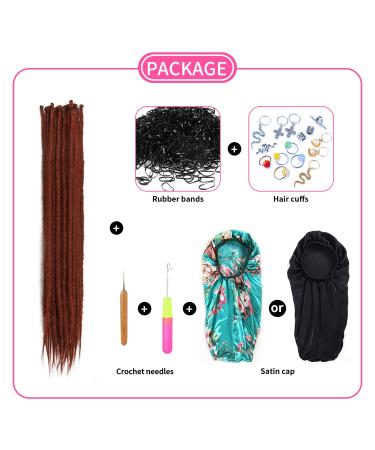 Dsoar 24-Inch Synthetic Dreadlock Extensions - Handmade 0.6cm Soft Crochet Hair 20 Strand Hip-Hop Style (Color 350#) - Buy Online on GoSupps.com